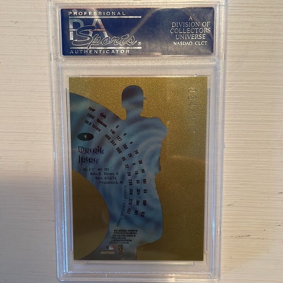 1999 Skybox E-X Cent Derek Jeter Essential Credential Future- PSA 9 graded - Picture 3 of 3